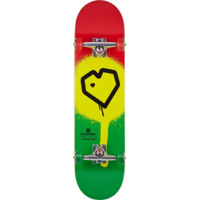 Blueprint Spray Heart V2 Skateboard Completo (8"|Rasta)