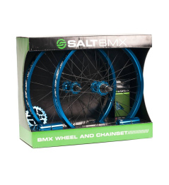 Juego de rueda/cadena Salt Valon BMX (cian)