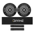 Set de 2 ruedas Divine 110 mm Light Core negras + lija Divine + puños Divine