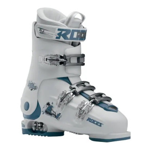 Botas esquí Roces Idea Free 6en1 ajustables para niños (22.5-25.5|White/Tyrkys)