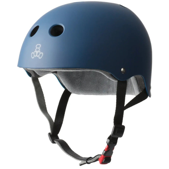 Casco Sweatsaver Certificado Triple Eight (XS-S|Goma azul marino)