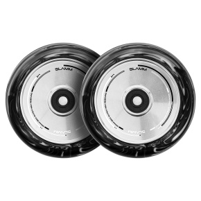 Slamm 110mm Swirl Hollow Core Wheels - Pair - Black / White