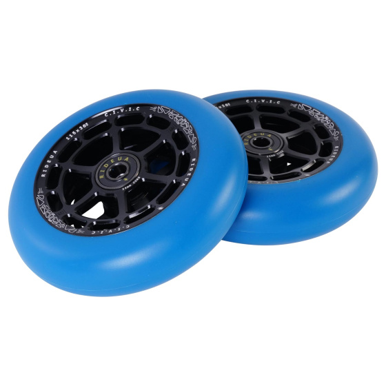 Ruedas UrbanArtt Civic 115x30mm Negro/Azul Ártico 2 uds