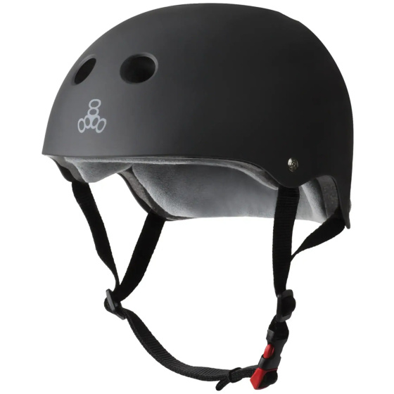 Casco Triple Eight Certified Sweatsaver S-M Negro Goma