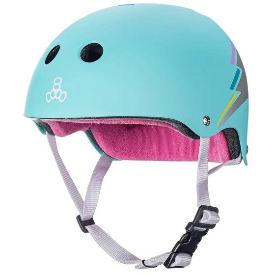 Casco Triple Eight Certified Sweatsaver S-M Teal Hologram