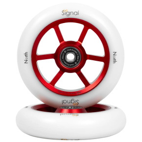 North Scooters Signal Kolečka Na Freestyle Koloběžku 2-balení (110mm|Red / White) North Scooters Signal Kolečka Na Freestyle Koloběžku 2-balení (110mm|Red / White)