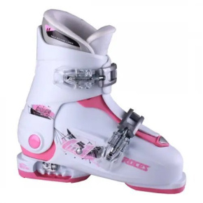 Botas esquí Roces Idea Up 6en1 ajustables para niños (19-22|Blanco/Rosa)