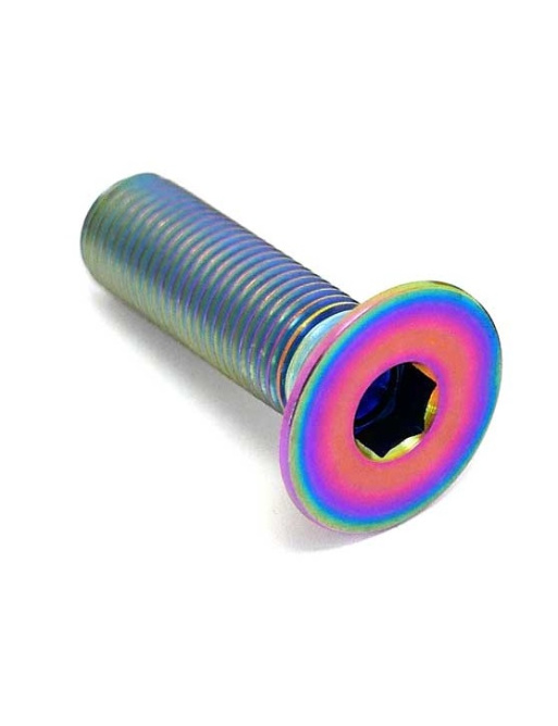 TLC Solid Titanium BMX Crank Spindle šroub (Rainbow)