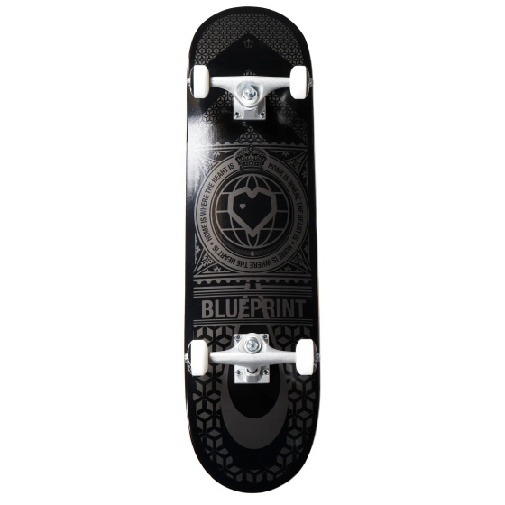 Juego de patinetas Blueprint Home Heart (7.75"|Negro/Gris)