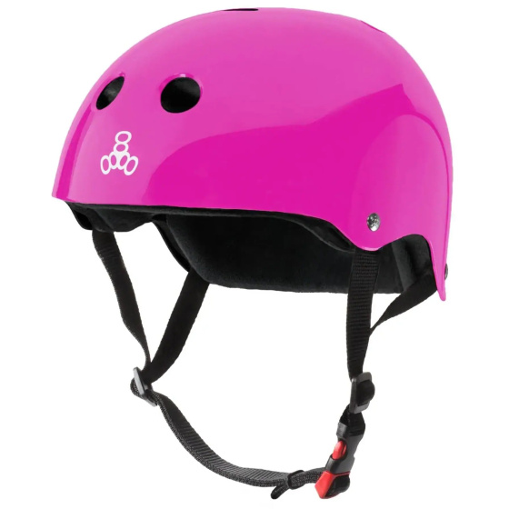 Casco Triple Ocho Certificado Sweatsaver S-M Rosa Brillante