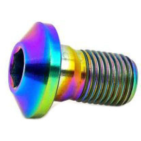 Perfil TLC/Perno de rueda dentada BMX de titanio Madera (arco iris)