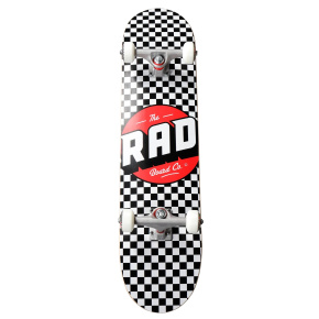 RAD Checkers Progressive Skateboard completo (7.75"|Negro/Blanco)