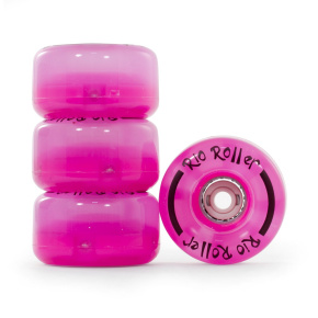 Ruedas luminosas Rio Roller - Escarcha rosa - 58mm x 33mm