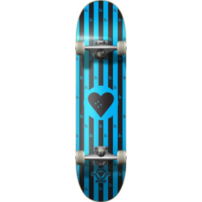 Patineta completa con logo redondo de Heart Supply (8.25"|Rayas)