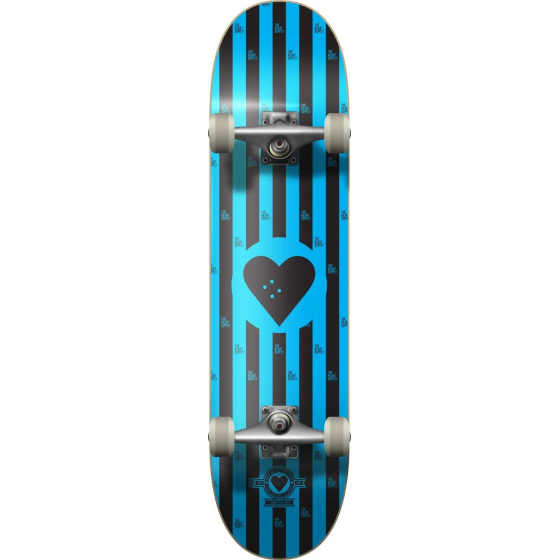 Patineta completa con logo redondo de Heart Supply (8.25"|Rayas)