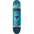 Patineta completa con logo redondo de Heart Supply (8.25"|Rayas)