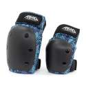 REKD Youth Heavy Duty Double Pad Set - Negro/Azul - Pequeño