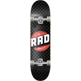 RAD Checkers Progressive Skateboard completo (7.5"|Negro/Gris)