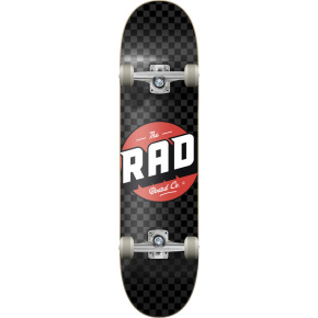 RAD Checkers Progressive Skateboard completo (7.5"|Negro/Gris)