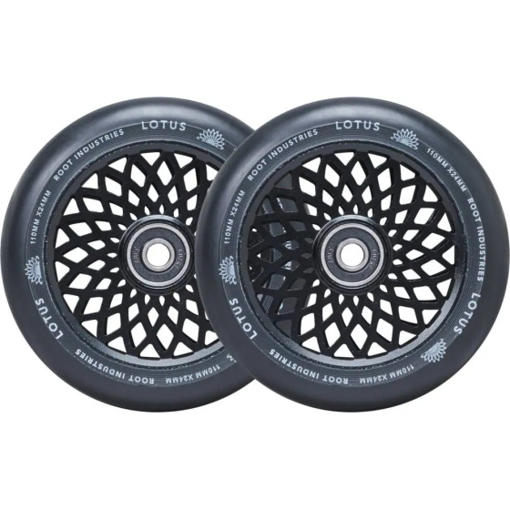 Ruedas Root Lotus 110x24mm Negro / Negro 2pcs