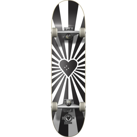 Heart Supply Burst Logo Skateboard Completo (7.75"|Negro)