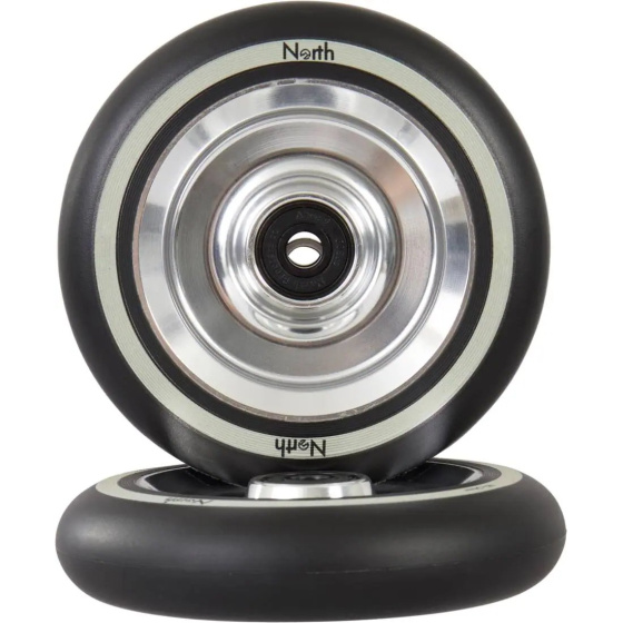 Rueda de patinete North Fullcore (24 mm | Plateado/Negro Pu)