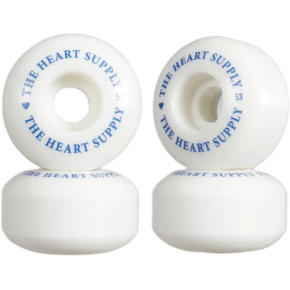 Heart Supply Clean Heart - Ruedas para patines (4 unidades, 53 mm, color blanco y azul) Heart Supply Clean Heart - Ruedas para patines (4 unidades, 53 mm, color blanco y azul)