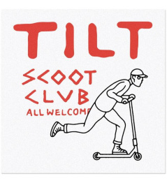 Pegatina Tilt Scoot Club Blanco