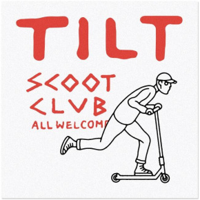 Pegatina Tilt Scoot Club Blanco