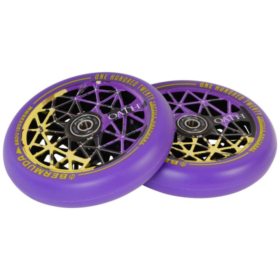 Ruedas Oath Bermuda 120mm Negro/Morado/Amarillo 2 uds