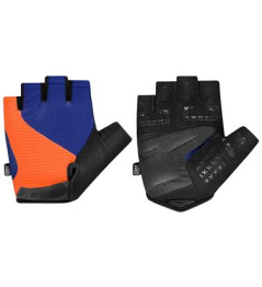 Spokey EXPERT Pánské cyklistické rukavice, modro-oranžové, vel. M - XL
